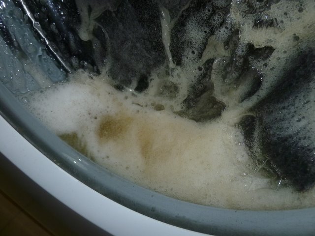 Lavaggio con detergente naturale della lavatrice