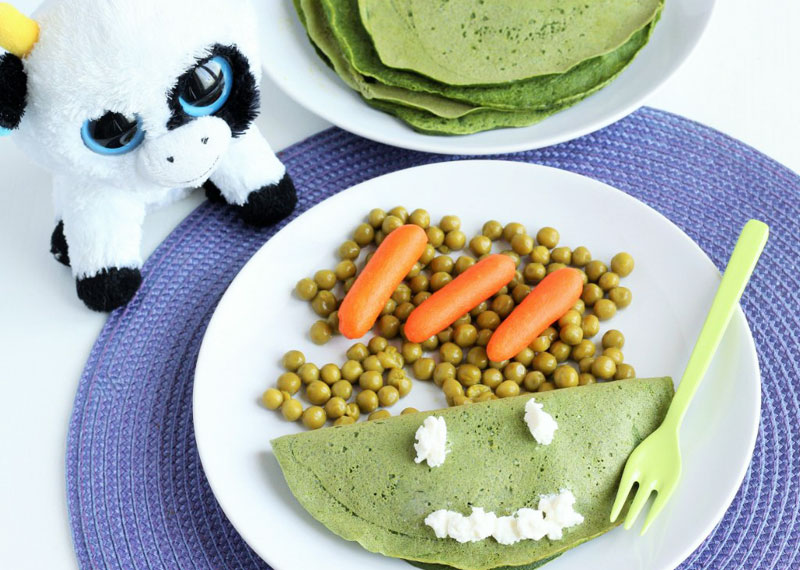 Crepes vegetariane agli spinaci