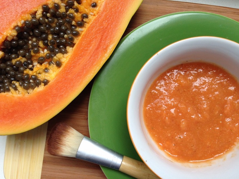 Polpa di papaya per trattamenti estetici