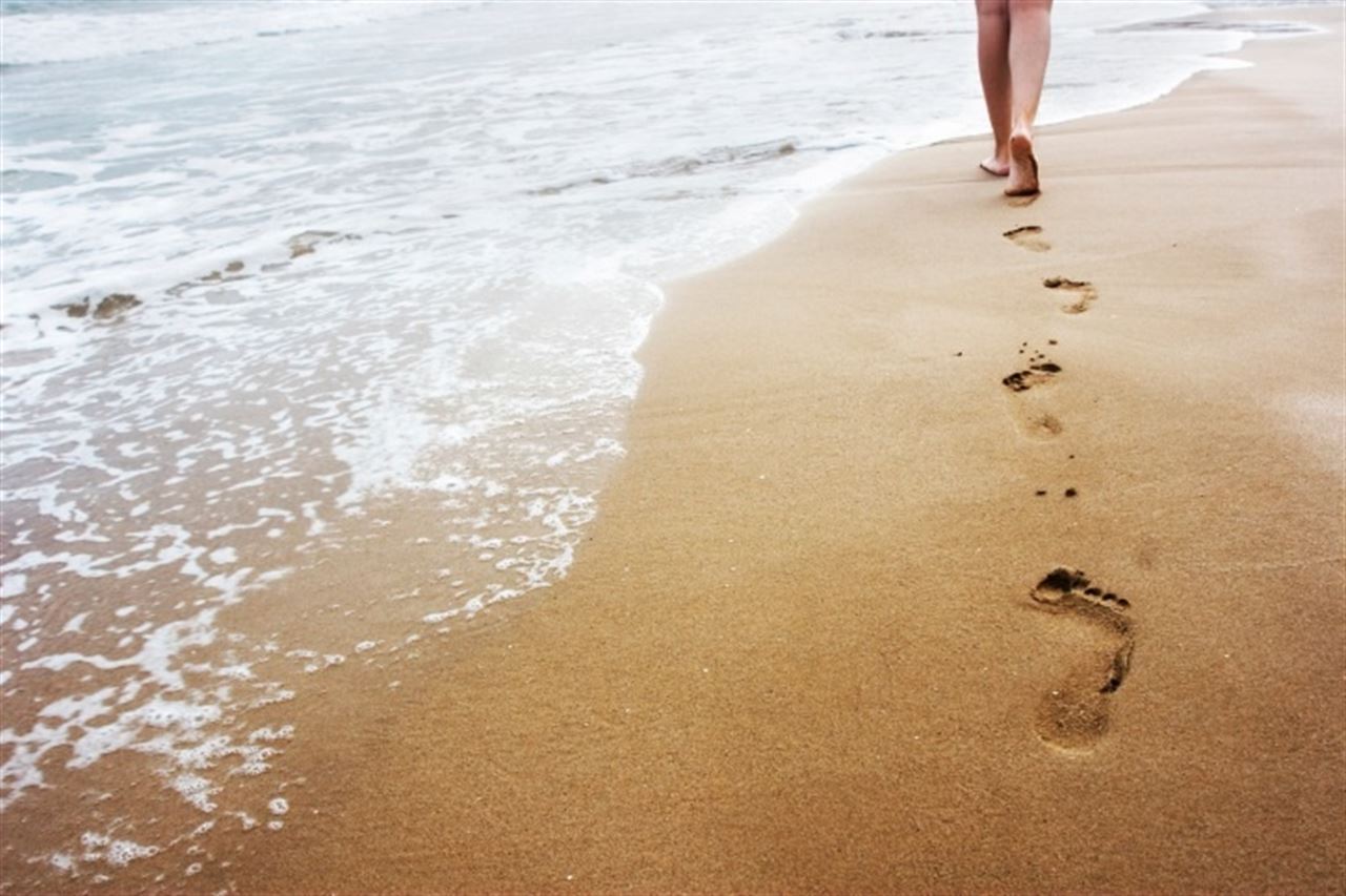 beach walking