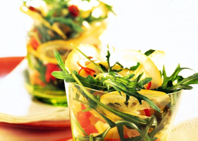 Insalata rucola, zenzero e limone