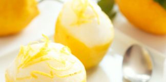 Sorbetto al limone e zenzero (ricetta vegan senza panna né uova)