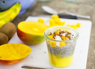 budino vegan fai da te ai semi di chia e mango