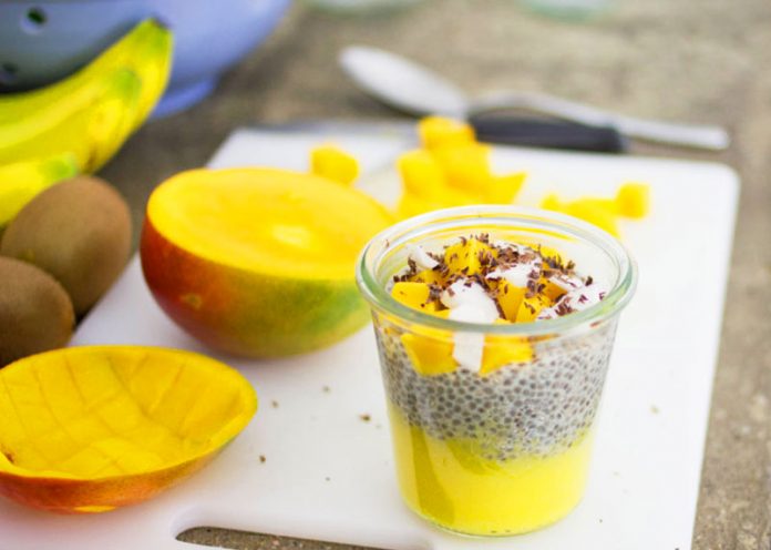 budino vegan fai da te ai semi di chia e mango