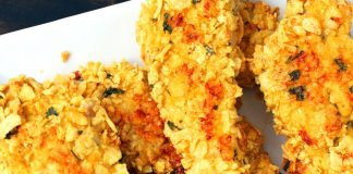 Nuggets di pollo con panatura di cornflakes (senza glutine)