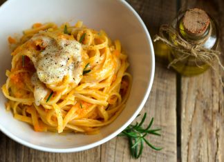 pasta carbonara con zucca