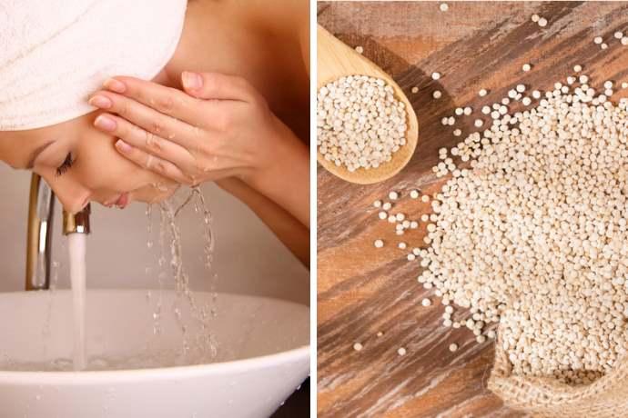 quinoa e olio di argan per il viso