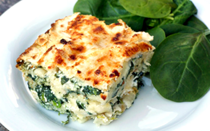 lasagne vegetariane con pane azzimo