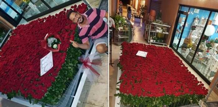 1250 rose rosse per San Valentino
