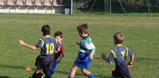 Ragazzini giocano a pallone con una tartaruga