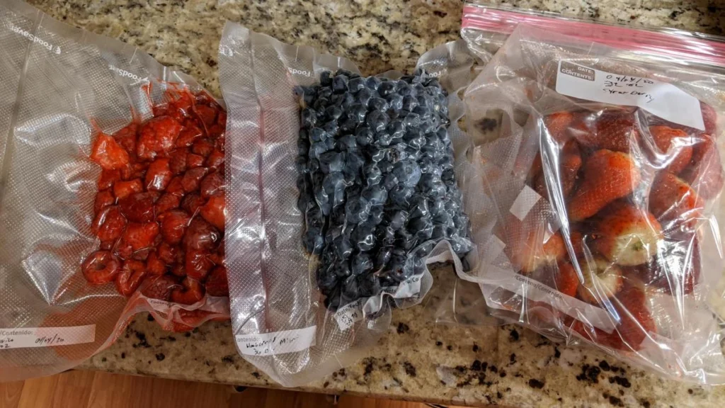 congelare la frutta