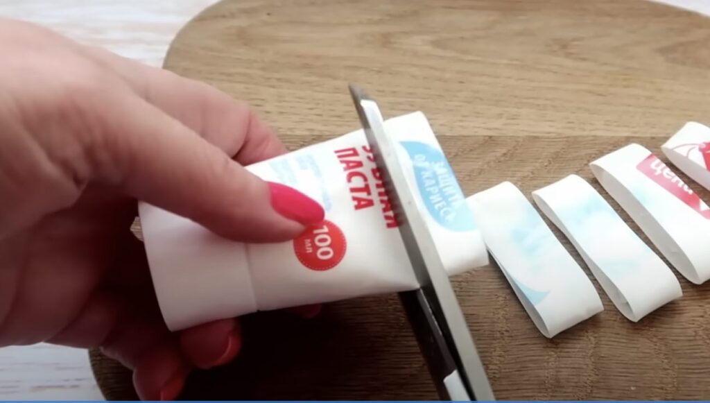 riciclo creativo tubetti dentifricio